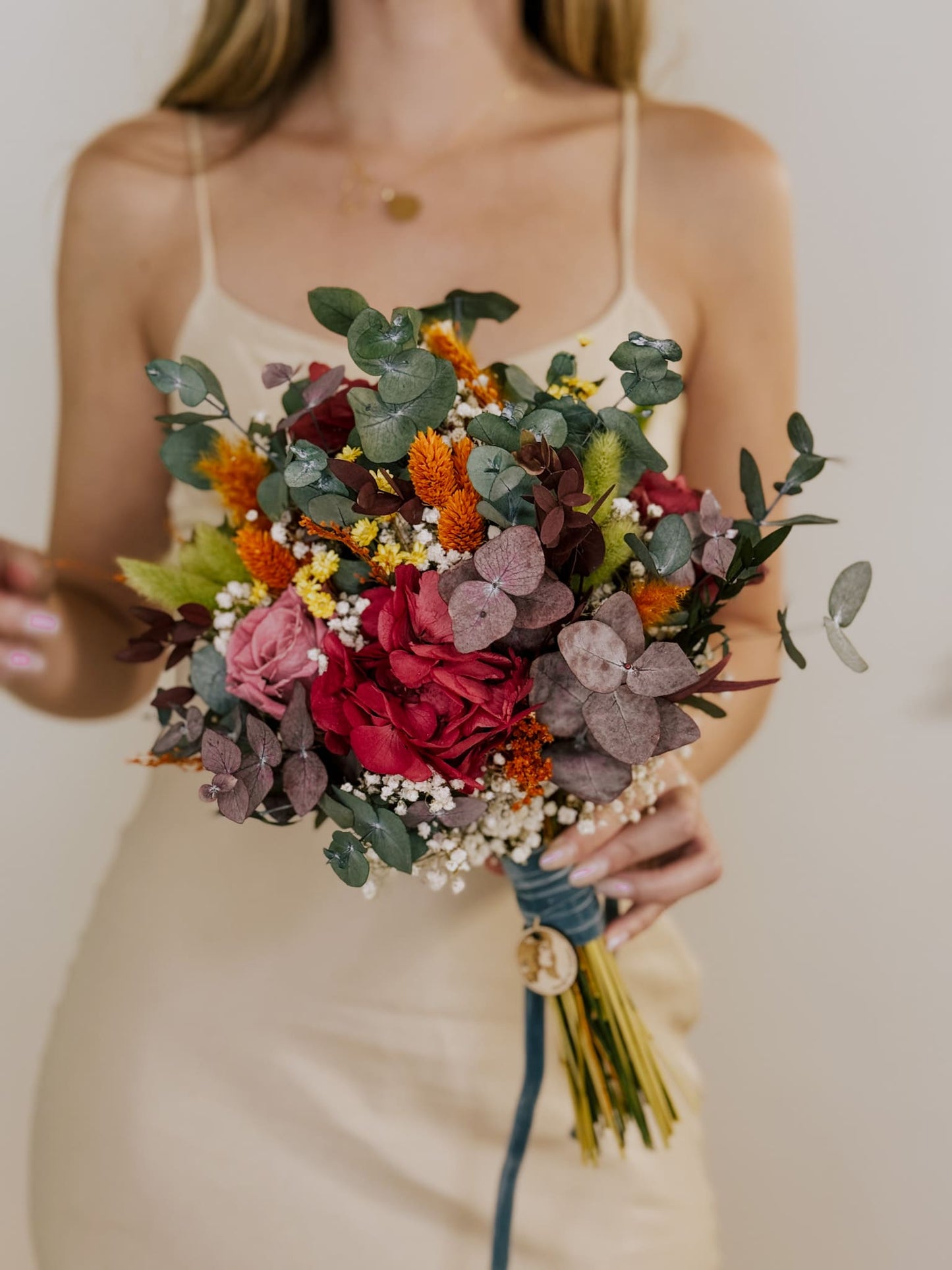 ramo de novia de flores preservadas Gia