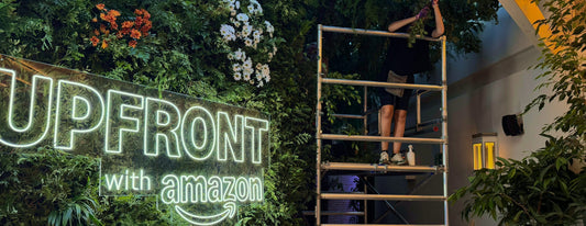 Jardín vertical evento corporativo Amazon
