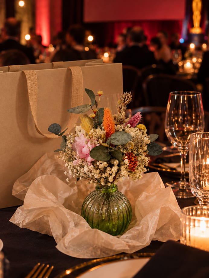 Pieza floral personalizada para evento o regalo de empresa