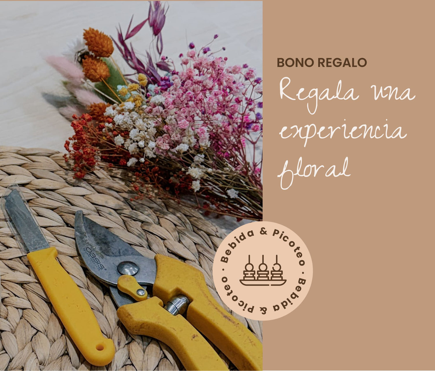 Regala una tarjeta regalo de un taller de flores preservadas