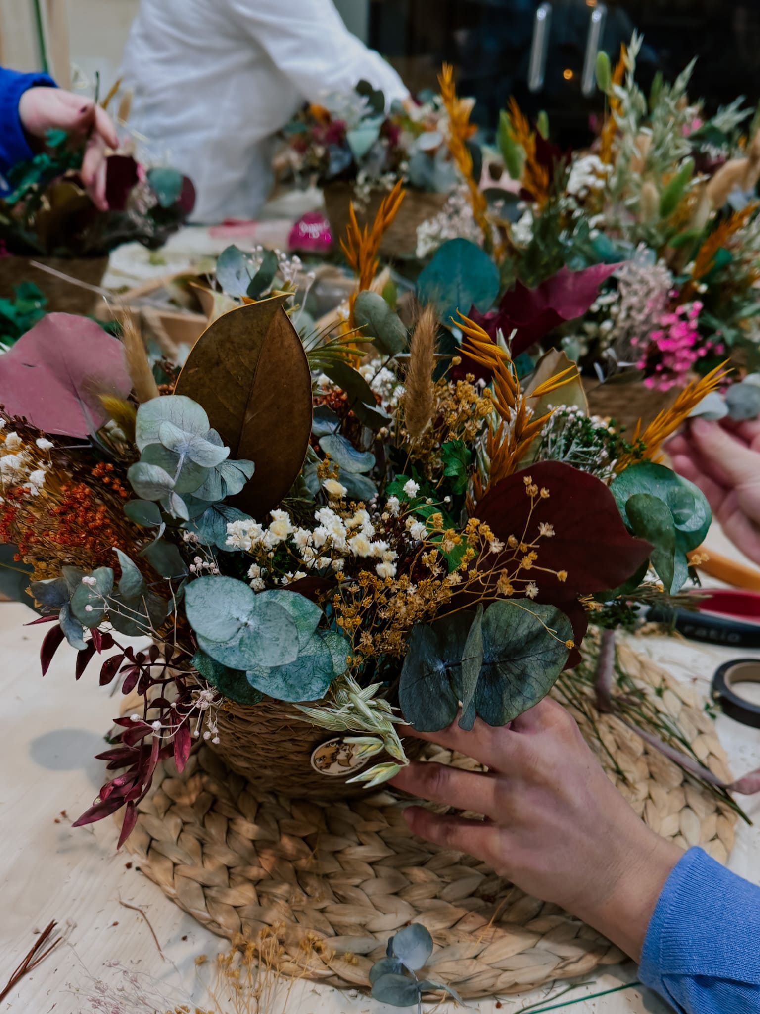 taller de centro de flores preservadas en Madrid