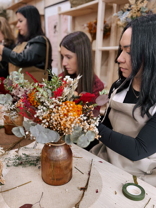 Taller ramo flores preservadas