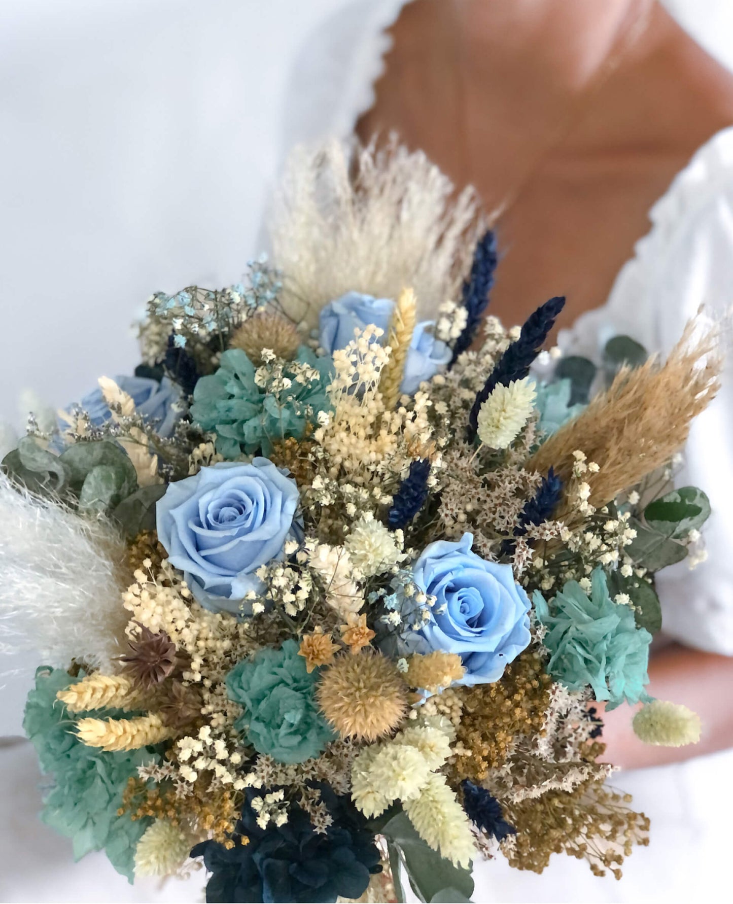 Ramo de novia de Flores Preservadas Lupita - Las Flores de Rita