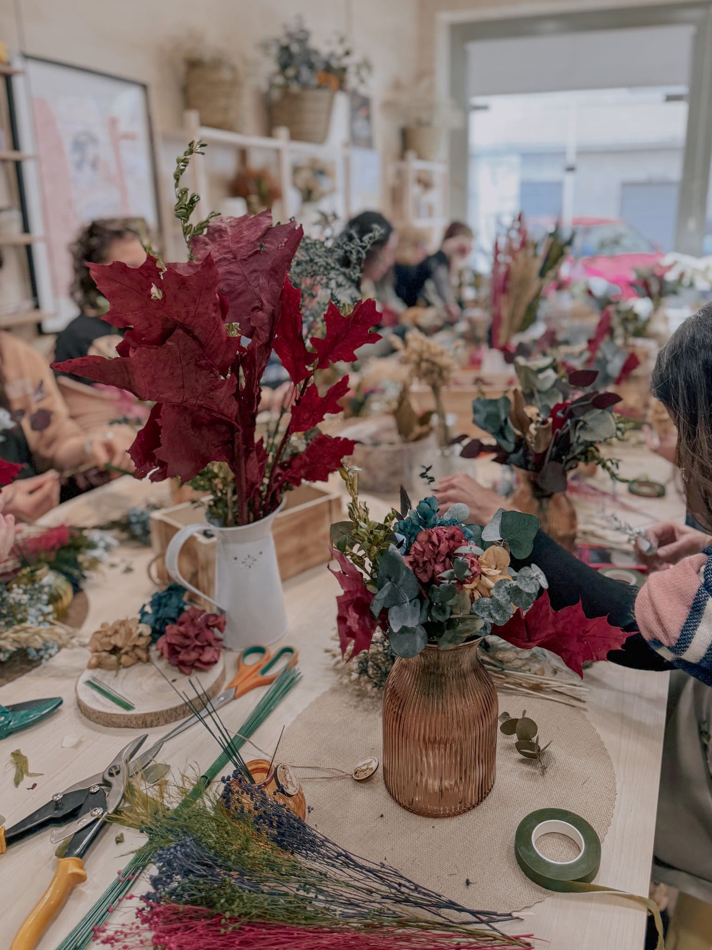 Taller ramo de flores preservadas