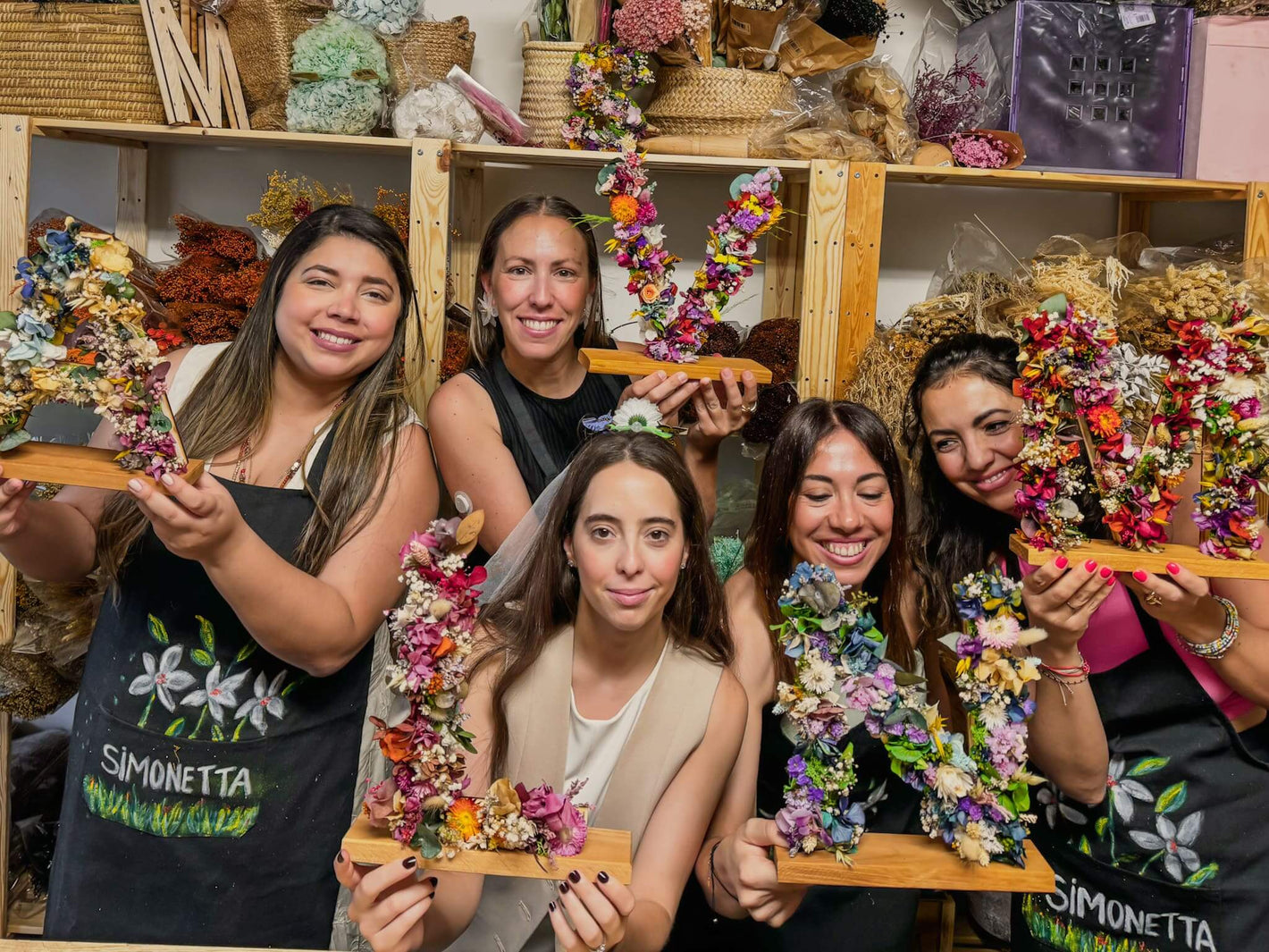 Taller letras flores preservadas